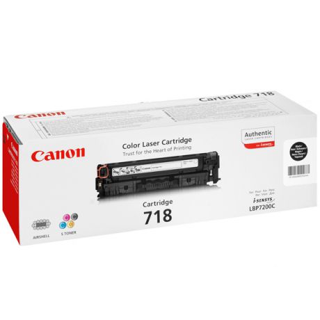Картридж для лазерного принтера Canon 718 Black