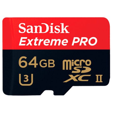 Карта памяти SDHC Micro SanDisk 64GB UHS-II U3 Extreme Pro (SDSQXPJ-064G-GN6M3)