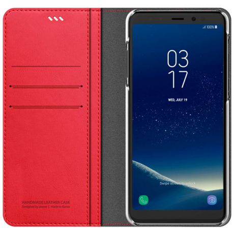 Чехол для сотового телефона Araree Mustang Diary для Samsung A8+ (2018) TangerineRed