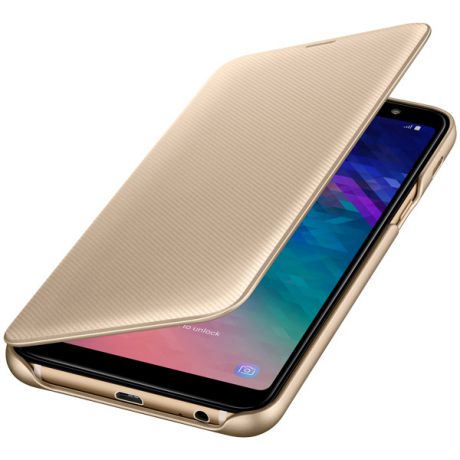 Чехол для Samsung Samsung Wallet Cover для Samsung Galaxy A6+ (2018), Gold