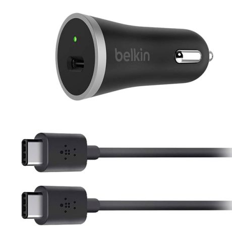 Автомобильное зарядное устройство Belkin кабель USB-C, Black (F7U005bt04-BLK)