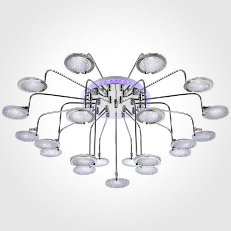 Потолочная люстра с пультом ДУ Eurosvet Spider 80109/21 хром/синий+фиолетовый