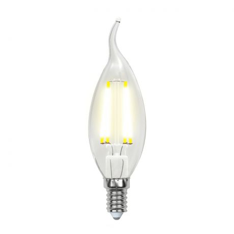 Лампа светодиодная (UL-00001374) E14 6W 4000K свеча на ветру LED-CW35-6W/NW/E14/CL PLS02WH