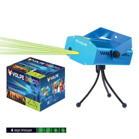 Лазерный светильник-проектор Volpe UDL-Q350 4P/G BLUE