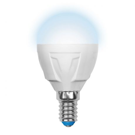 Лампа светодиодная (UL-00000692) E14 6W 4500K шар матовый LED-G45-6W/NW/E14/FR/DIM PLP01WH