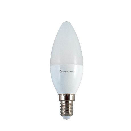 Лампа светодиодная E14 6W 2700K свеча матовая LE-CD-6/E14/827 L250