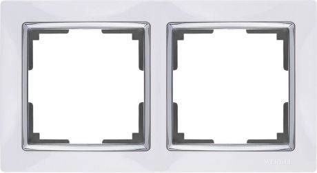 Рамка Snabb на 2 поста белая WL03-Frame-02-white 4690389046117