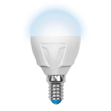 Лампа светодиодная (UL-00002417) E14 7W 4000K шар матовый LED-G45 7W/NW/E14/FR PLP01WH