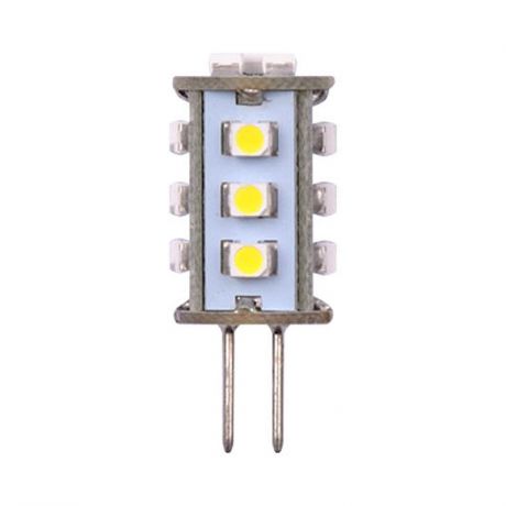 Лампа светодиодная (03973) G4 0,9W 6500K кукуруза прозрачная LED-JC-12/0,9W/DW/G4 75lm