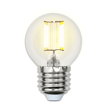 Лампа светодиодная (UL-00002208) E27 6W 4000K шар прозрачный LED-G45-6W/NW/E27/CL GLA01TR
