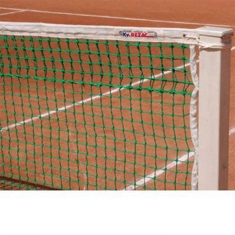 Сетка теннисная Kv.Rezac нить 3 мм ПП, двойная сетка сверху, зеленая