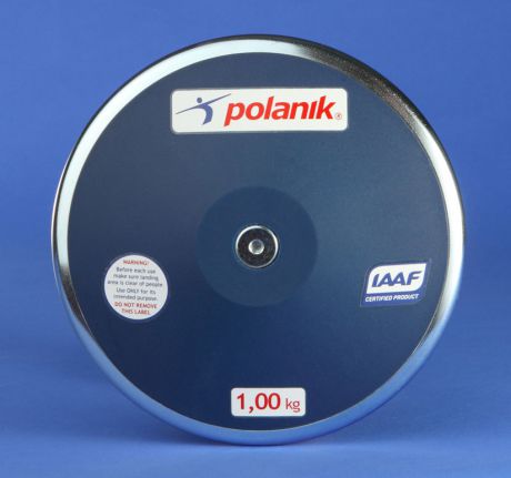 Диск соревновательный пластиковый 1,5 кг Polanik CPD11-1,5 Сертификат IAAF № I-11-0495