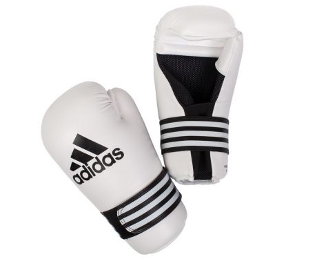 Перчатки полуконтакт Adidas Semi Contact Gloves белые adiBFC01