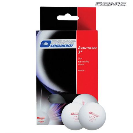 Мяч для настольного тенниса Donic Avantgarde 3, 6 штук, белый
