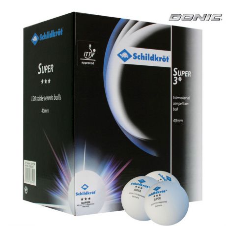 Мяч для настольного тенниса Donic Super 3 (120 шт)