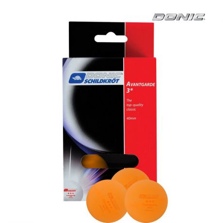 Мяч для настольного тенниса Donic Avantgarde 3, 6 штук, оранжевый