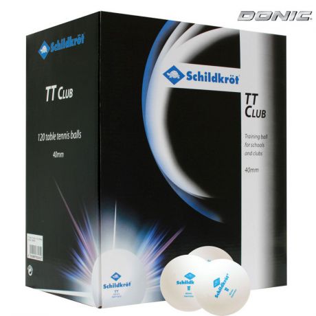 Мяч для настольного тенниса Donic 2T-CLUB, белый (120 шт)