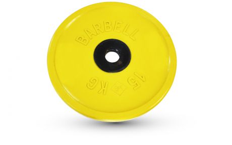Диск олимпийский d51мм евро-классик MB Barbell MB-PltCE 15 кг желтый