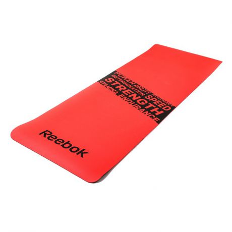 Тренировочный коврик (мат) для фитнеса нескользящий Reebok RAMT-11024RDS красный