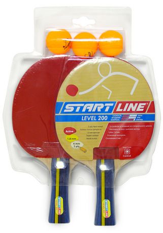 Набор для настольного тенниса Start line Level 200 2 ракетки 3 мяча