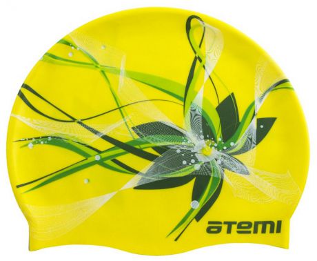 Шапочка для плавания Atemi PSC414 желтая (цветок)
