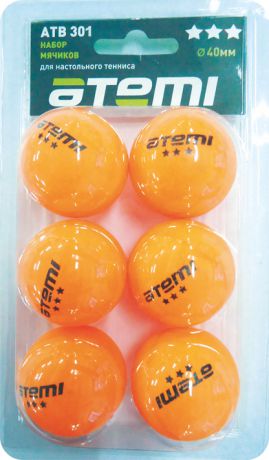 Мячи для настольного тенниса Atemi ATB 301 6 шт