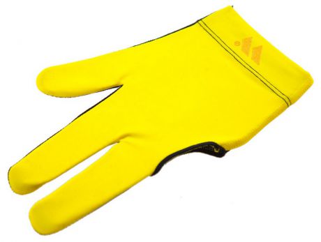 Перчатка бильярдная WB черно-желтая, защита от скольжения 45.255.03.6