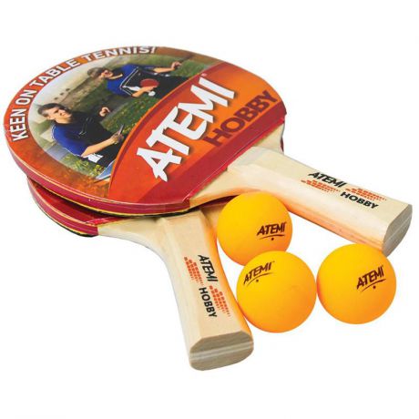 Набор для настольного тенниса Atemi Hobby 2 ракетки и 3 мяча
