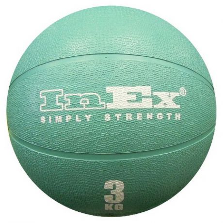 Мяч набивной 3 кг Inex Medicine Ball IN/RMB-3 зеленый