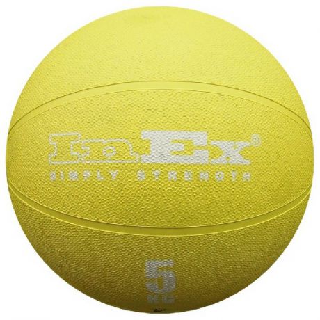 Мяч набивной 5 кг Inex Medicine Ball IN/RMB-5 желтый