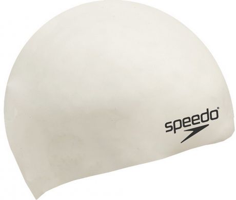 Шапочка для плавания Speedo Plain Moulded Silicone Junior Cap белый
