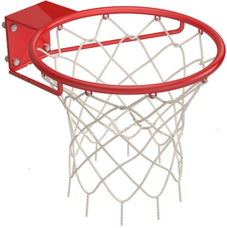Кольцо баскетбольное любительское Glav 450мм c сеткой 02.300