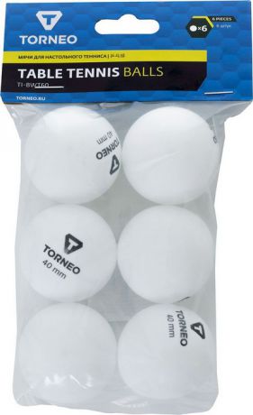 Мячи для настольного тенниса Torneo (6 шт)TI-BWT60 S18ETOAQ001-00