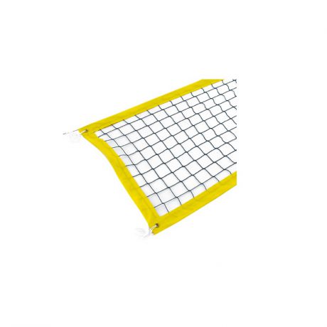 Сетка для пляжного волейбола, ?=3,1мм, черная, обшита тентом желтого цвета с 4-х сторон, с тросом М397В