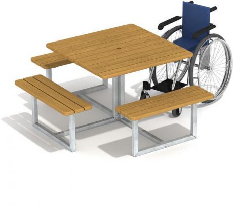 Стол парковый с местом для кресла-коляски Hercules 3111