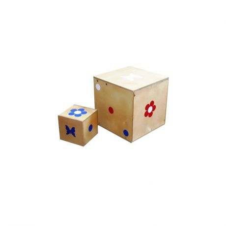 Куб деревянный, окрашеный/лак ребро 40 см М1034