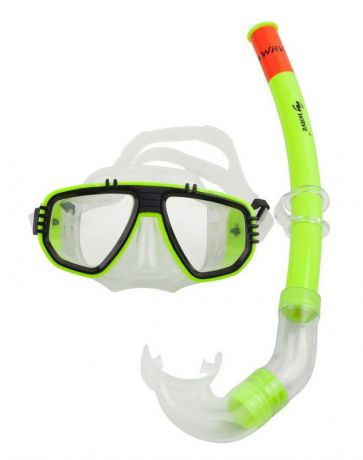 Маска+трубка Wave Diving Mask and Snorkel Set Silicone MS-1313S5 yellow