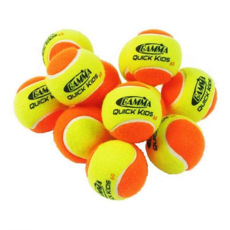 Детские теннисные мячи Gamma Quick kids 60 (детскиe, orange level) 12 шт