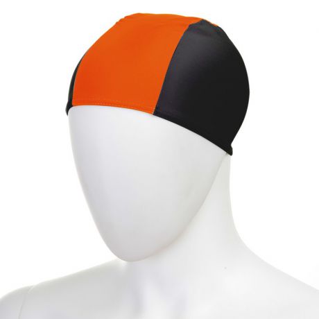 Шапочка для плавания Fashy Fabric Cap 3242-00-28 полиамид/эластан 3 панели, черно-оранжевый