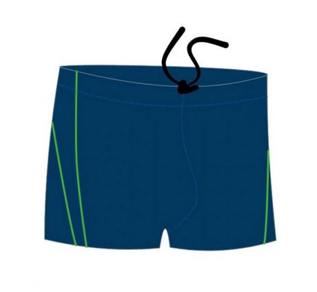 Плавки-шорты Atemi М 6 2 мужские для бассейна, с пайпингом, темно-синие