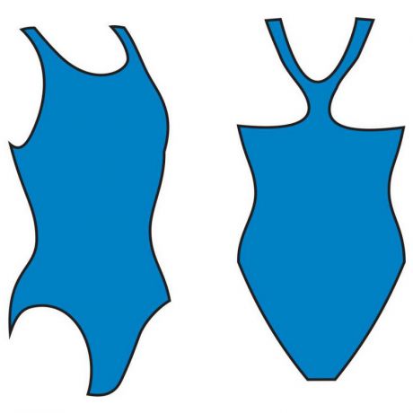 Купальник Atemi женский для бассейна, борцовка BW 2 3, голубой