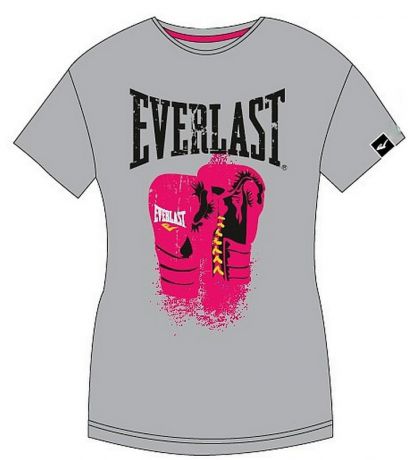 Футболка женская Everlast Logo Protex Gloves серый RE0040W GR