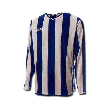 Игровая футболка с длинным рукавом Umbro Mens Line L/S Jersey U93885-098 (бел/син)