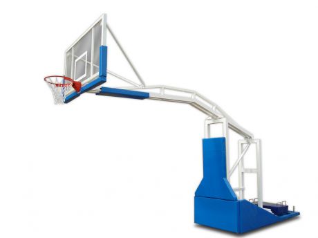 Стойка баскетбольная ФСИ мобильная складная, с выносом 2,25м, с электроподьемом стрелы, без противовесов, 9108