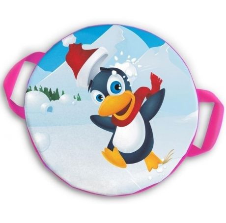 Ледянка мягкая круглая ComboSport D=35 см Веселый пингвинчик