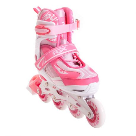 Раздвижные роликовые коньки RGX Wind white/pink