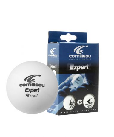 Мяч для настольного тенниса Cornilleau Эксперт, белый, 6 шт.