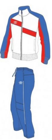 Костюм спортивный Umbro Derby Lined Suit мужской 460114 (172) бел/син/красн.