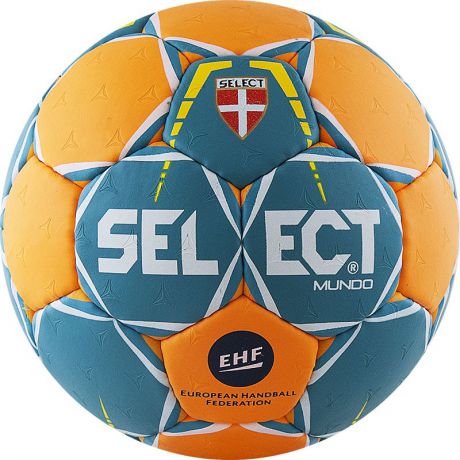 Мяч гандбольный Select Mundo Junior (р.2) тренировочный, 32 пан, зел/оранж.