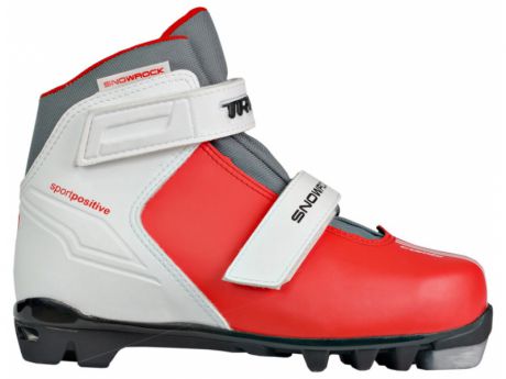 Ботинки лыжные Trek Snowrock NNN, красные лого черный